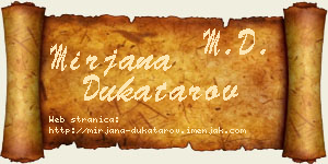 Mirjana Dukatarov vizit kartica